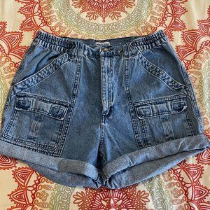 Vintage Denim Cargo Shorts